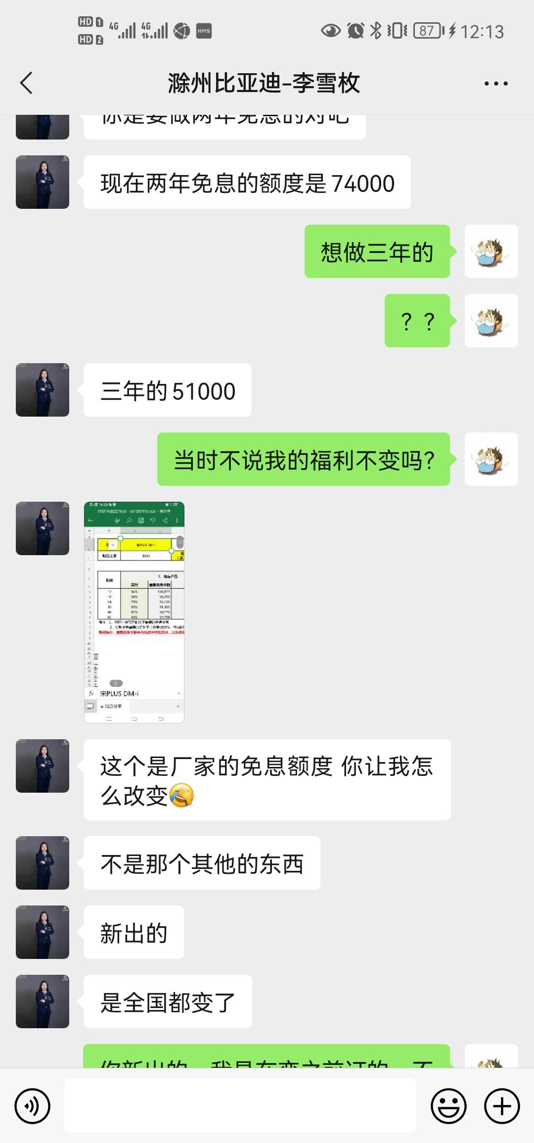 比亚迪宋Pro DM-i 我12月28去的4S点面谈的和我说的贷款额度是八万多两年，六万多三年免息。然后我一月二号交的定