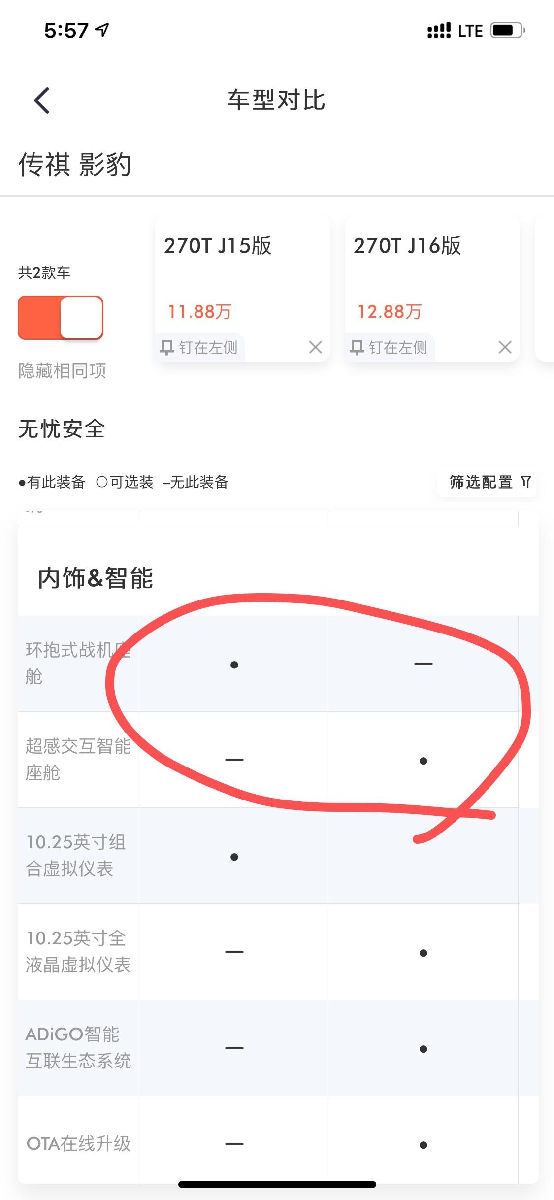 广汽传祺影豹 想请问一下这两个有什么区别呢？谢谢