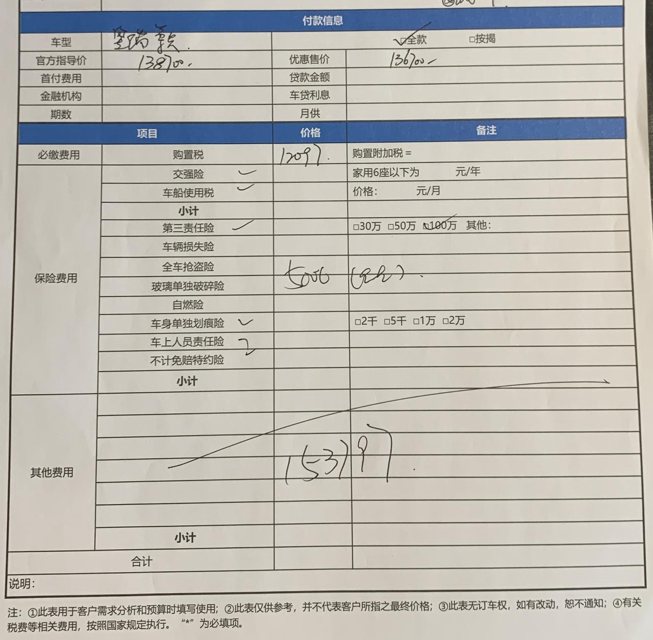 吉利星瑞 问问大佬们，全款，15.37（里面是有个上杭州牌照减1000得政策）送基本得装潢脚垫贴膜之类。这是初步报价，销