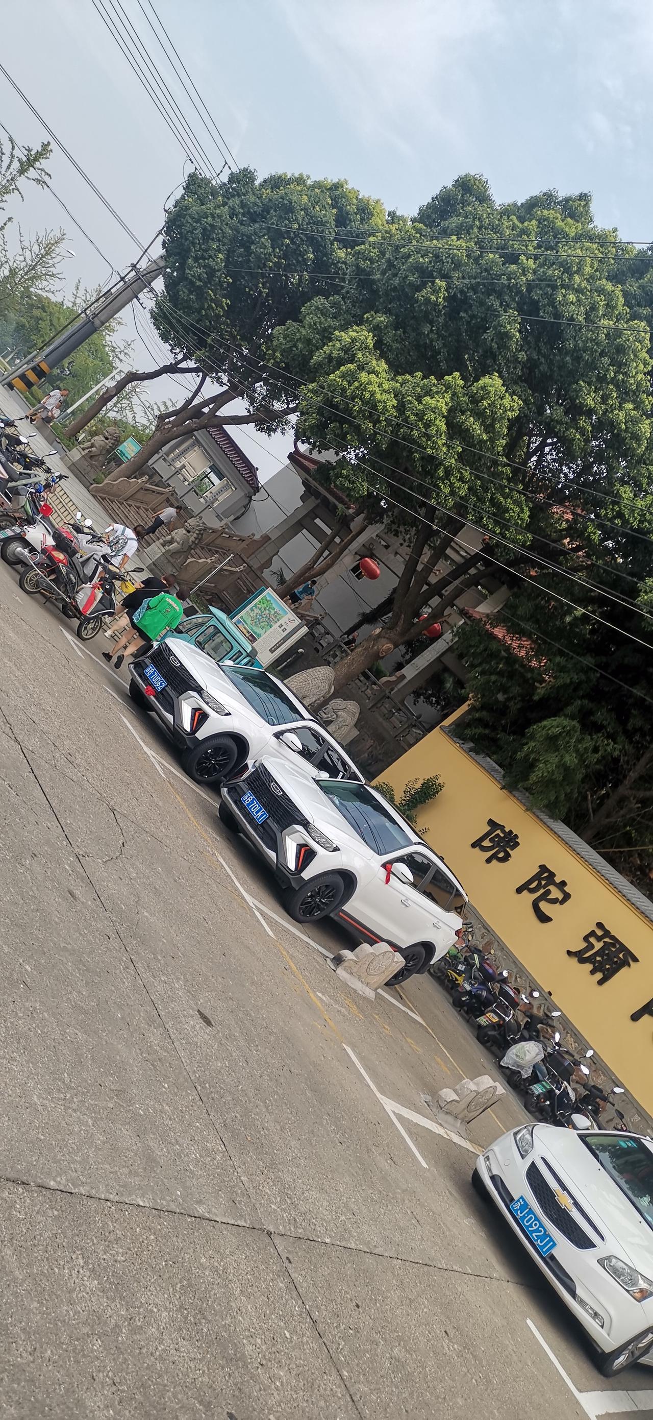 吉利博越 今天去公园玩  停车场里停个车 偶遇兄弟车  就连颜色型号都一样