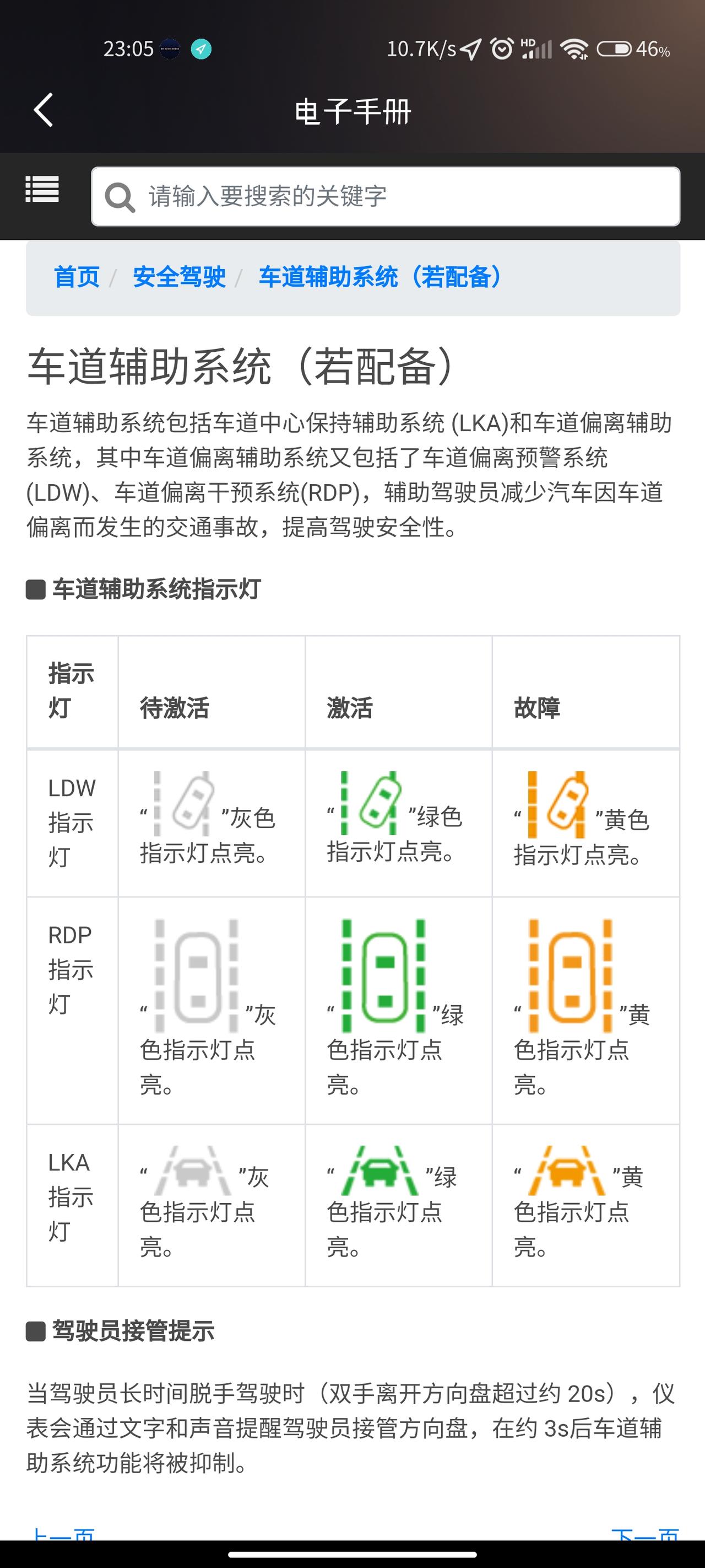 星途凌云 晚上回家时 变道没打闪火  和前后车也有距离  变道完成后踩刹车双闪开始急促闪烁（不是急刹）仪表盘上车道偏离灯