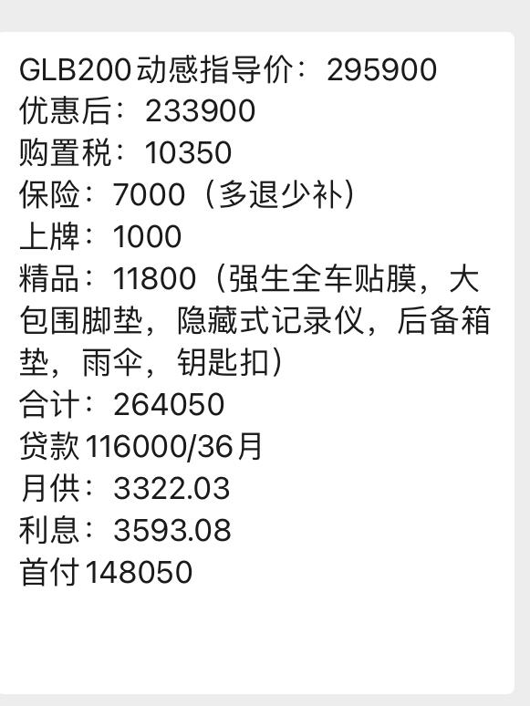 奔驰GLB 车友们Glb200动感这个价格如何，还有砍价的余地吗？坐标魔都，有魔都一起的可以一起参与