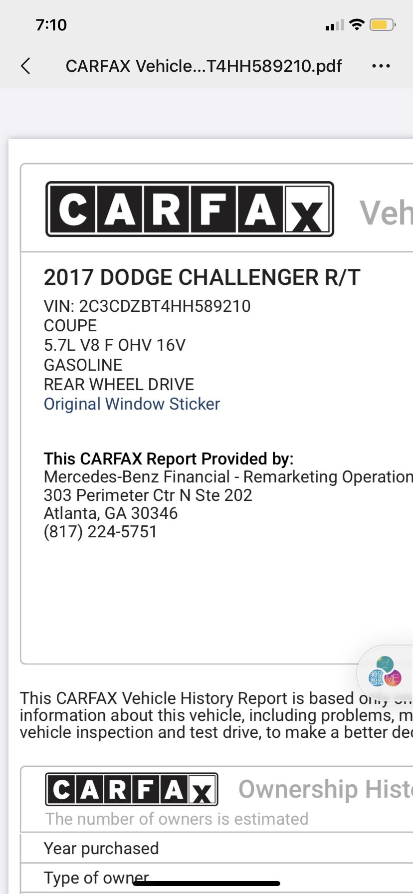 道奇挑战者 大神们评价下这辆车值得入手吗2017 CHALLENGER T/A PLUS5.7L V8 4800mile