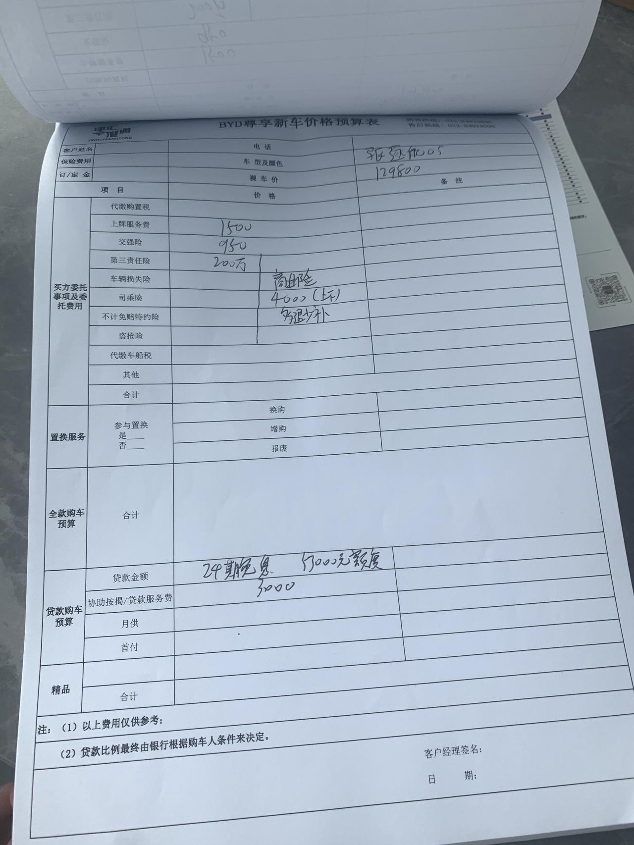 比亚迪驱逐舰 05 坐标天津，今天去看了驱逐舰55km豪华版并且试驾，总体感觉还可以，外型也是我喜欢的类型。说重点吧，销