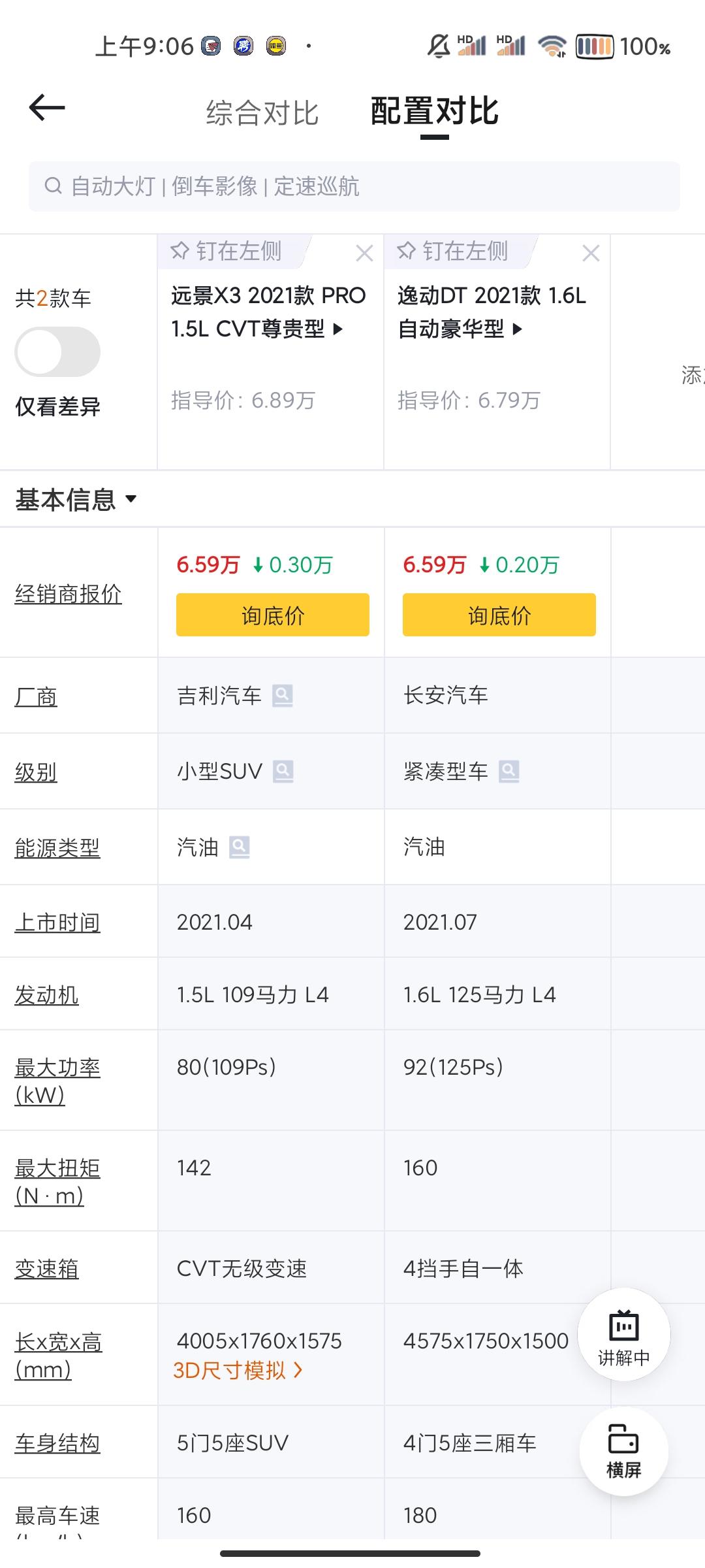 长安逸动DT 有没有懂的大佬帮忙指点一下，想买个代步车，这两款的话那个好点？？