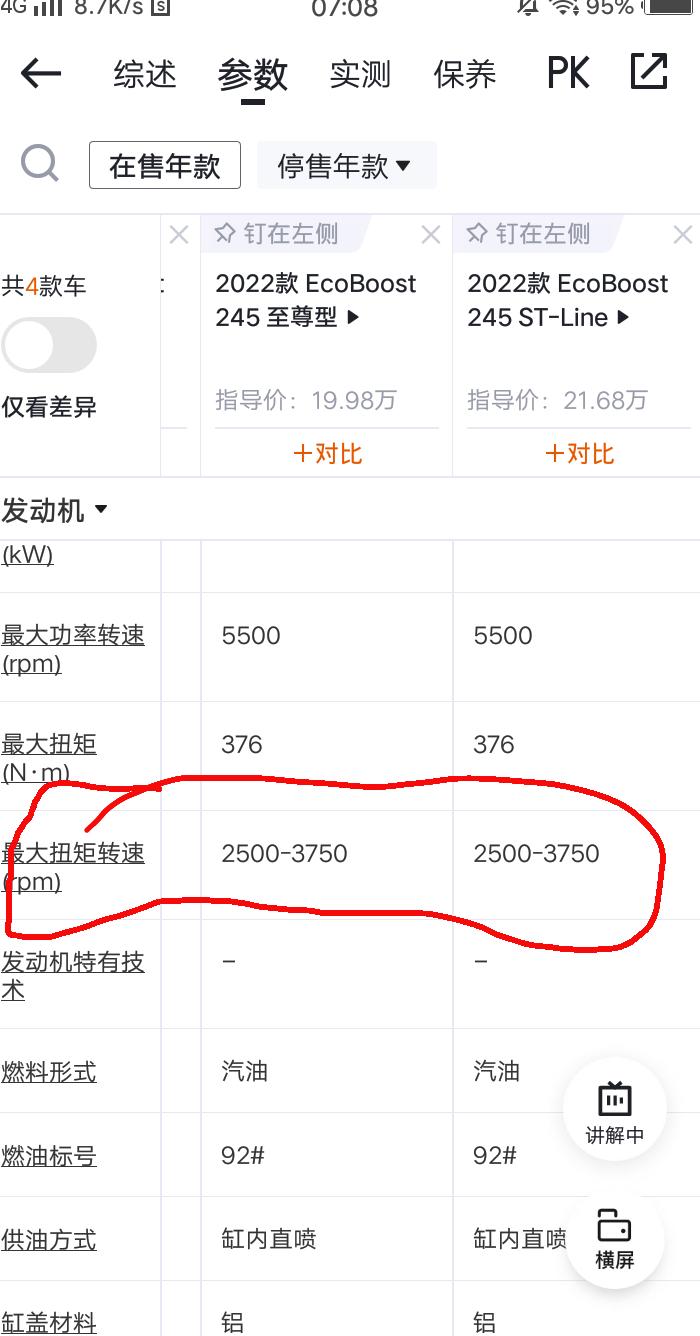 福特蒙迪欧 为什么最大扭矩转速只能在2500左右呢？？？