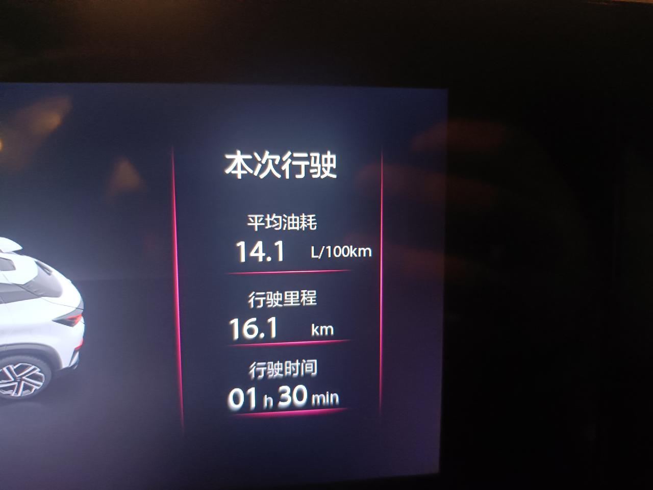 长安UNI-T 在市里开，下班下雨堵车，这油耗正常不？