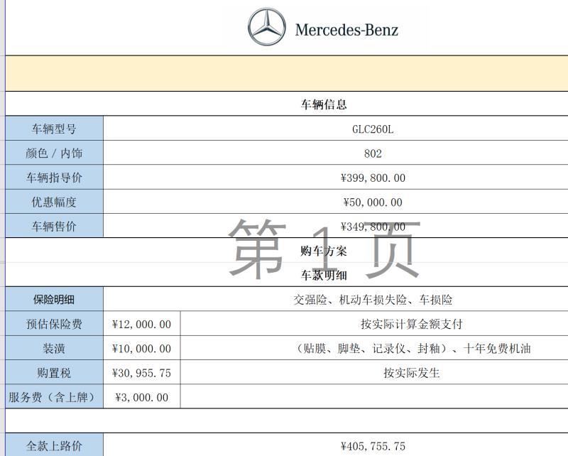 奔驰GLC 这个价格怎么样，260l动感，坐标上海