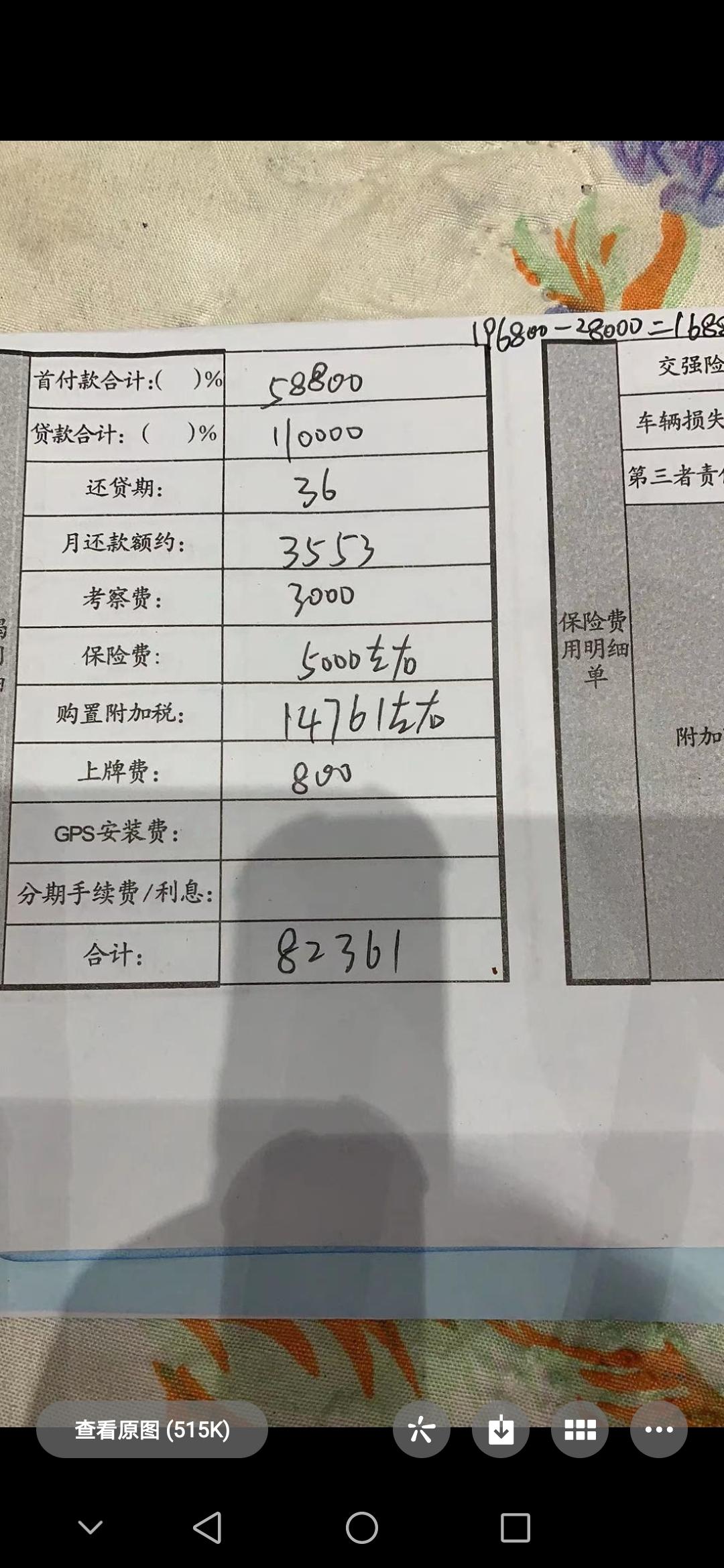 本田皓影 首付百分之三十     今天和四s谈的价格，   两驱豪华版裸车价格168800 贷款总金额落地205000 