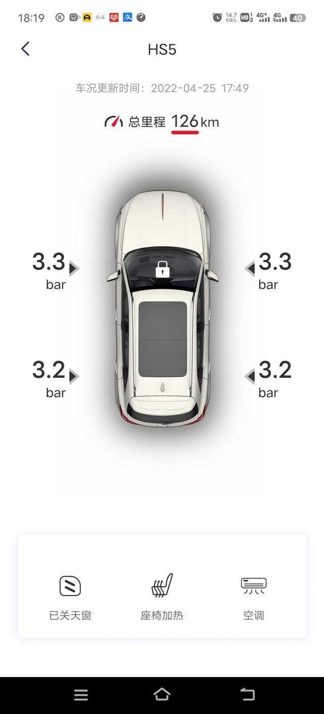 红旗HS5 关于新车胎压问题。下图是从圈子里其他车友偷的，也是新提车没两天，跟我的显示数值一样。这个胎压真的没问题吗，我